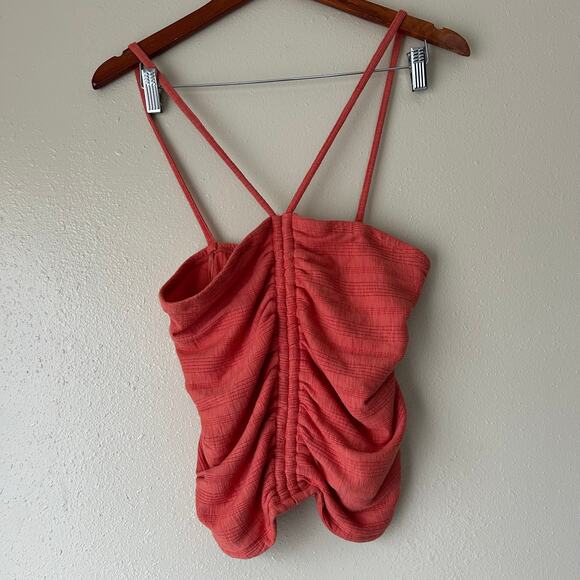 Pilcro Orange Halter Neck Tank Top Size Small - Picture 2 of 8